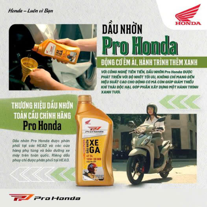 DẦU NHỜN Pro Honda