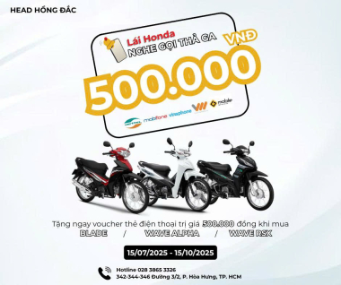 LÁI HONDA – NGHE GỌI THẢ GA – SĂN QUÀ CỰC ĐÃ!