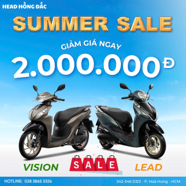 SUMMER SALE – GIẢM NHIỆT GIỮA MÙA HÈ tại HEAD HỒNG ĐẮC